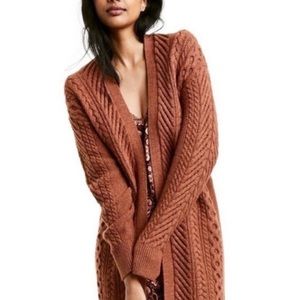 Nili Lotan for Target 23 1/2” Pit to pit-38” in length. Chunky cable knit duster